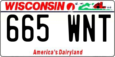 WI license plate 665WNT