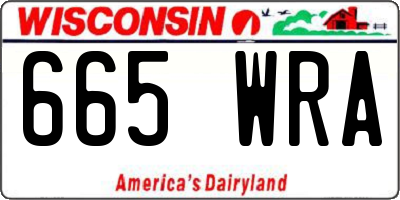 WI license plate 665WRA