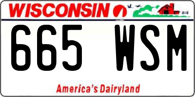 WI license plate 665WSM