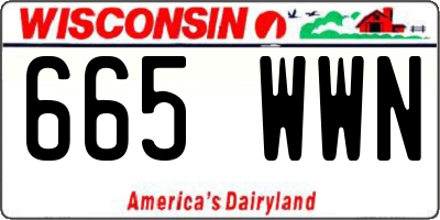 WI license plate 665WWN