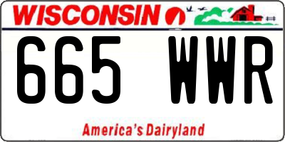 WI license plate 665WWR