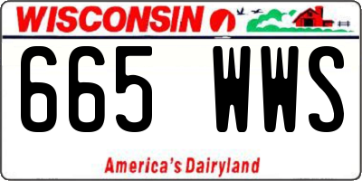 WI license plate 665WWS