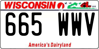 WI license plate 665WWV