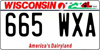 WI license plate 665WXA