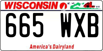 WI license plate 665WXB