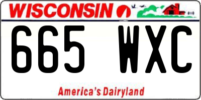 WI license plate 665WXC
