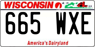 WI license plate 665WXE