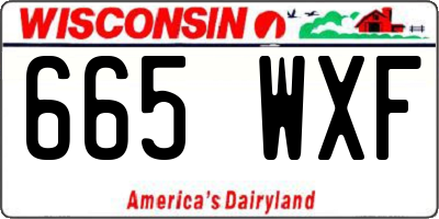 WI license plate 665WXF