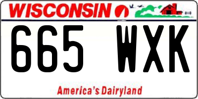 WI license plate 665WXK