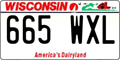 WI license plate 665WXL