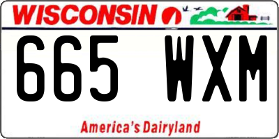 WI license plate 665WXM