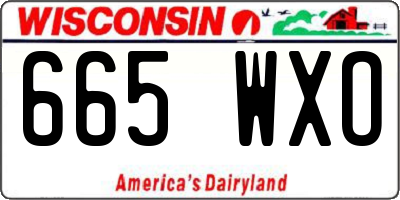 WI license plate 665WXO