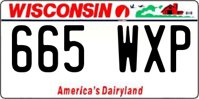 WI license plate 665WXP