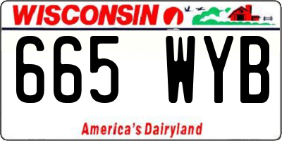 WI license plate 665WYB
