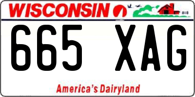 WI license plate 665XAG