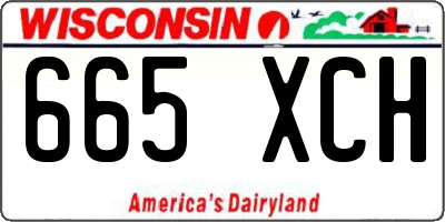 WI license plate 665XCH