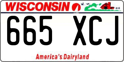 WI license plate 665XCJ