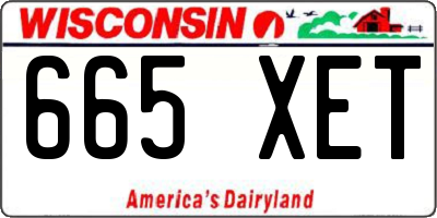 WI license plate 665XET