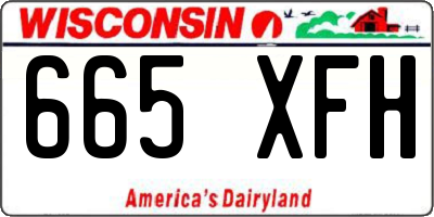 WI license plate 665XFH