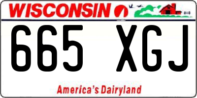 WI license plate 665XGJ