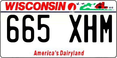 WI license plate 665XHM