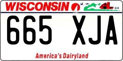 WI license plate 665XJA