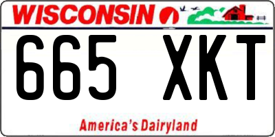 WI license plate 665XKT
