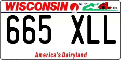 WI license plate 665XLL