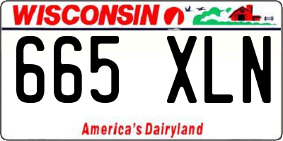 WI license plate 665XLN