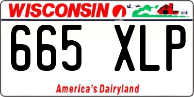 WI license plate 665XLP