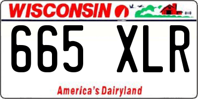WI license plate 665XLR