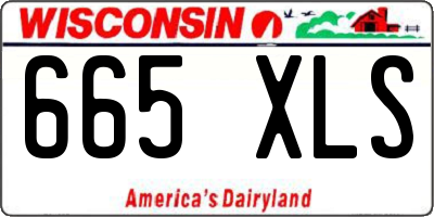 WI license plate 665XLS
