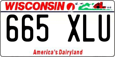 WI license plate 665XLU