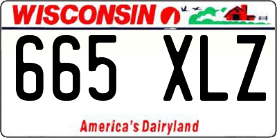 WI license plate 665XLZ