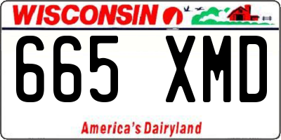 WI license plate 665XMD