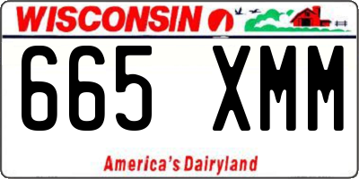 WI license plate 665XMM