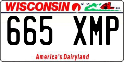 WI license plate 665XMP