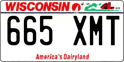 WI license plate 665XMT