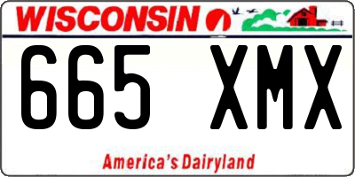 WI license plate 665XMX