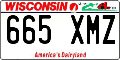 WI license plate 665XMZ