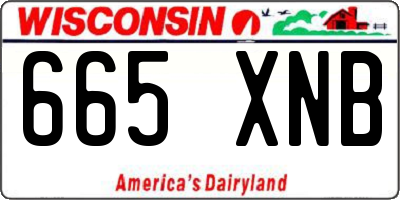 WI license plate 665XNB
