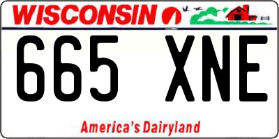 WI license plate 665XNE