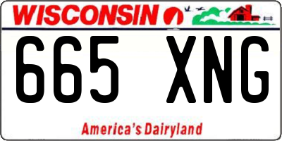 WI license plate 665XNG