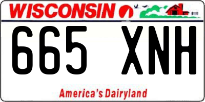 WI license plate 665XNH