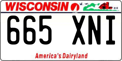 WI license plate 665XNI