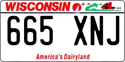 WI license plate 665XNJ