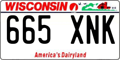WI license plate 665XNK