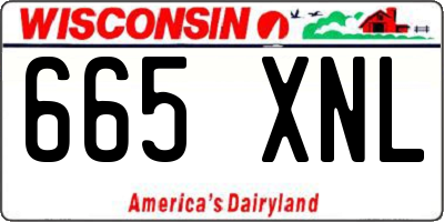 WI license plate 665XNL