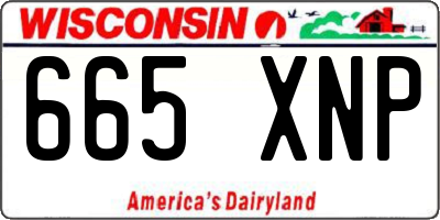 WI license plate 665XNP