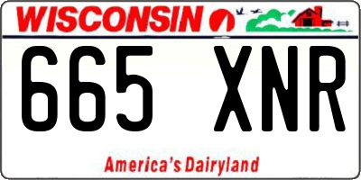 WI license plate 665XNR